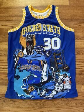 Golden State Warriors #30 Basketball Jersey Steph Curry Branded Exchange Size L
